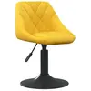vidaXL Tabouret de bar Jaune moutarde Velours