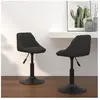 vidaXL Chaises pivotantes de salle à manger 2 pcs Noir Velours