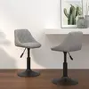 vidaXL Vidaxl Chaises Pivotantes À Manger Lot De 2 Gris Clair Velours