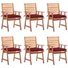 vidaXL Chaises à dîner d'extérieur 8 pcs avec coussins Acacia massif
