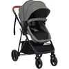 vidaXL Poussette pour bébé 2-en-1 Gris clair et noir Acier