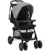 vidaXL Poussette pour bébé 2-en-1 Gris clair et noir Acier
