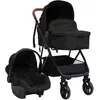 vidaXL Poussette pour bébé 3-en-1 Anthracite et noir Acier