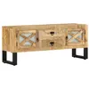 vidaXL Meuble TV 110x30x45 cm Bois de manguier brut