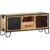 vidaXL Meuble TV 110x31x46 cm Bois de manguier brut