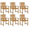 vidaXL Chaises de jardin 6 pcs Bois d'acacia massif