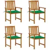 vidaXL Chaises de jardin avec coussins 6 pcs Bois d'acacia massif