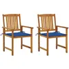 vidaXL Chaises de jardin avec coussins 6 pcs Bois d'acacia massif
