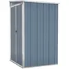 Remise de jardin murale Gris 118x100x178 cm Acier galvanisé vidaXL