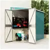 vidaXL Abri de jardin mural Vert 118x194x178 cm Acier galvanisé