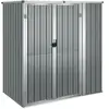 vidaXL Abri à outils de jardin Gris 161x89x161 cm Acier galvanisé