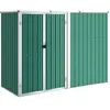 vidaXL Abri à outils de jardin Vert 225x89x161 cm Acier galvanisé