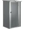 vidaXL Abri de jardin Gris 118,5x97x209,5 cm Acier galvanisé