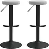 vidaXL Tabourets de bar lot de 2 gris clair velours