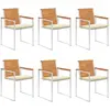 VIDAXL Chaises de jardin 6 pcs avec coussins Bois d'acacia solide