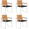 vidaXL Chaises de jardin lot de 4 avec coussins Bois d'acacia massif