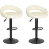 vidaXL Tabourets de bar lot de 2 crème velours