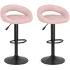 vidaXL Vidaxl Tabourets De Bar Lot De 2 Rose Velours