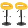 vidaXL Vidaxl Tabourets De Bar Lot De 2 Jaune Moutarde Velours