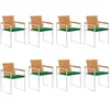 VIDAXL Chaises de jardin 8 pcs avec coussins Bois d'acacia solide