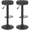 vidaXL Vidaxl Tabourets De Bar Lot De 2 Noir Velours