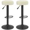 vidaXL Tabourets de bar lot de 2 crème velours