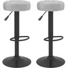 vidaXL Tabourets de bar lot de 2 gris velours