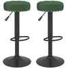 vidaXL Vidaxl Tabourets De Bar Lot De 2 Vert Foncé Velours
