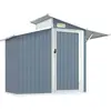 vidaXL Abri de jardin Gris 270x130x208,5 cm Acier galvanisé
