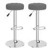 vidaXL Tabourets de bar lot de 2 gris foncé tissu