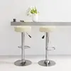 Non communiqué vidaXL Tabourets de bar 2 pcs Crème Tissu