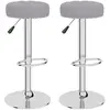vidaXL Tabourets de bar lot de 2 gris tissu