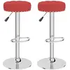 Non communiqué vidaXL Tabourets de bar lot de 2 rouge bordeaux tissu