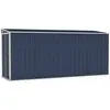 vidaXL Abri de jardin mural Anthracite 118x382x178 cm Acier