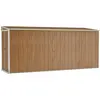 vidaXL Abri de jardin mural Marron 118x382x178 cm Acier galvanisé