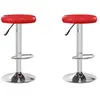 vidaXL Tabourets de bar lot de 2 rouge similicuir