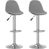 vidaXL Tabourets de bar lot de 2 gris tissu
