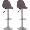 vidaXL Vidaxl Tabourets De Bar Lot De 2 Taupe Tissu