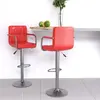 vidaXL Tabourets de bar lot de 2 rouge similicuir