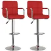 Non communiqué vidaXL Tabourets de bar lot de 2 rouge bordeaux similicuir
