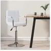 vidaXL Tabouret de bar Blanc Similicuir
