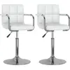 Chaises pivotantes à manger lot de 2 blanc similicuir vidaXL
