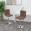 vidaXL Chaises pivotantes de salle à manger 2 pcs, Marron Tissu
