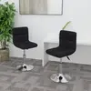 vidaXL Chaises pivotantes de salle à manger, 2 pcs, Noir Tissu