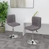 vidaXL Chaises pivotantes de salle à manger 2 pcs Taupe Tissu