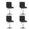 vidaXL Vidaxl Chaises De Salle À Manger 4 Pcs Noir Similicuir