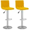 vidaXL Tabourets de bar lot de 2 jaune moutarde velours