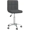 vidaXL Chaise pivotante de bureau Gris foncé Tissu