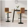 vidaXL Tabourets de bar lot de 2 marron velours