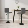 vidaXL Tabourets de bar lot de 2 gris foncé velours